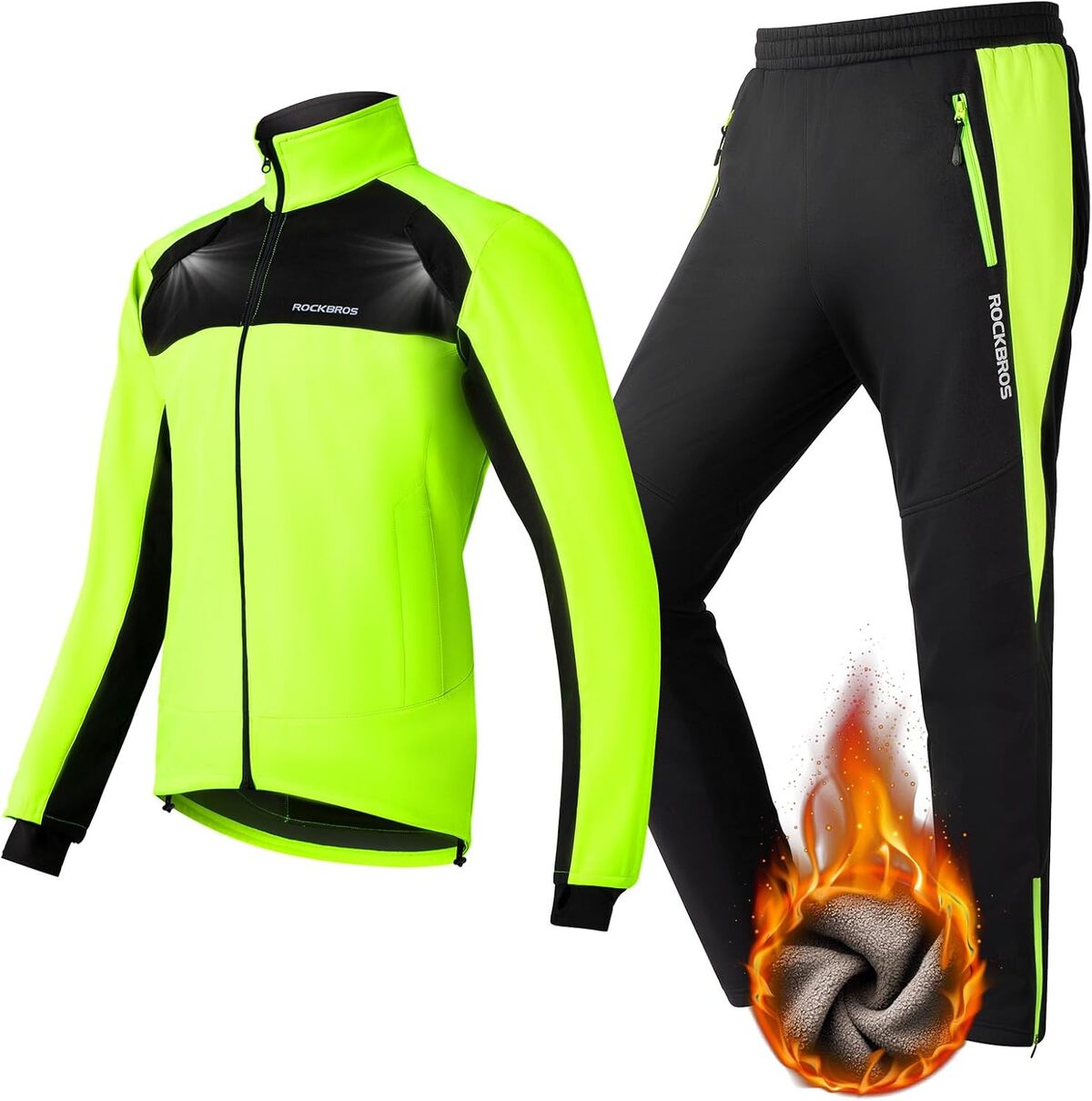 Test ROCKBROS Ensemble thermique vélo : veste + pantalon polyvalent