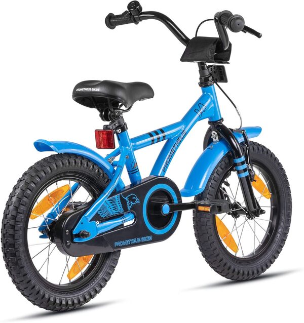 PROMETHEUS BICYCLES Velo Enfant 4 Ans Garcon vélo Fille 14 Pouces a Roulette pour 3 a 5 Ans - BMX en Bleu