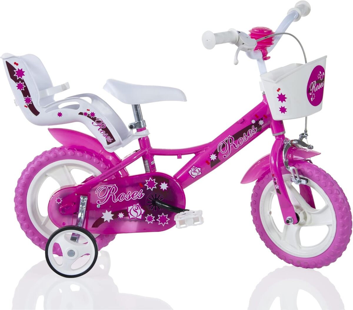 Test du vélo enfant SCH : bicyclette roses 12 pouces