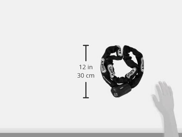 Abus Antivol à chaîne Granit CityChain XPlus 1060 - antivol vélo en Acier trempé - Niveau de sécurité 15-85 cm - Noir