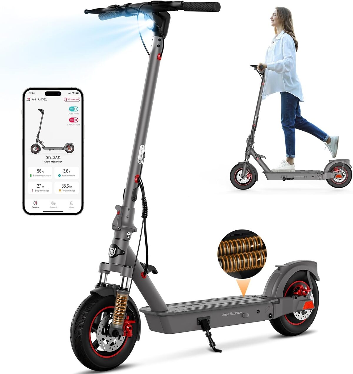 Test : trottinette électrique SISIGAD adulte 10 pouces