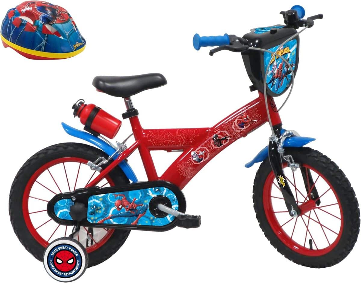 Test : vélo enfant A.T.L.A.S. Spiderman 14'' équipement complet