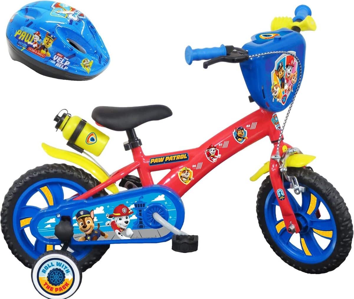 Test : vélo Pat Patrouille ATLAS 12' rouge - équipement complet pour garçons
