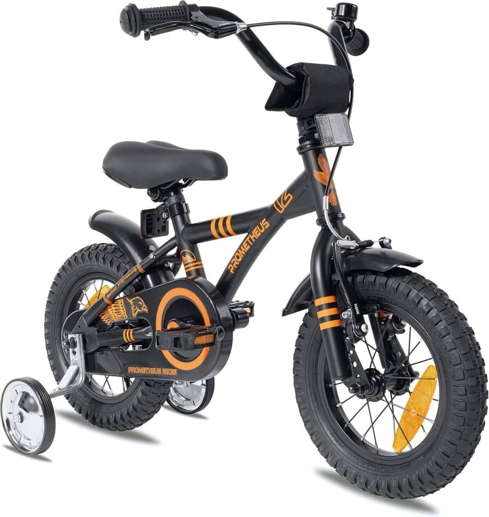Test : prometheus bicycles vélo enfant 3 ans bmx noir-orange
