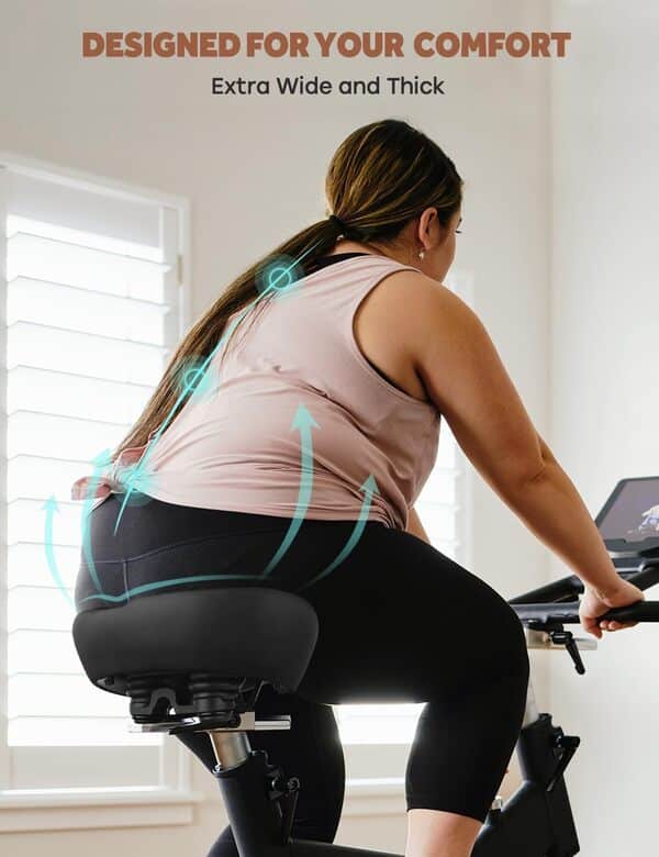 Selle de vélo Extra surdimensionnée pour Peloton Bike & Bike+, Confortable de Rechange pour Homme et Femme, Large Selle de vélo Compatible avec Les Accessoires Peloton, Exercice, électrique, Coussin