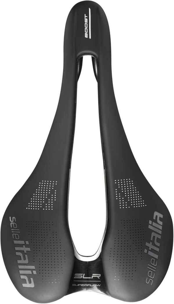 Selle Italia SLR Boost TM Superflow - Selle de Vélo avec Design SLR Classique, Selle de Vélo de Route Confortable en Gel et Trou Superflow