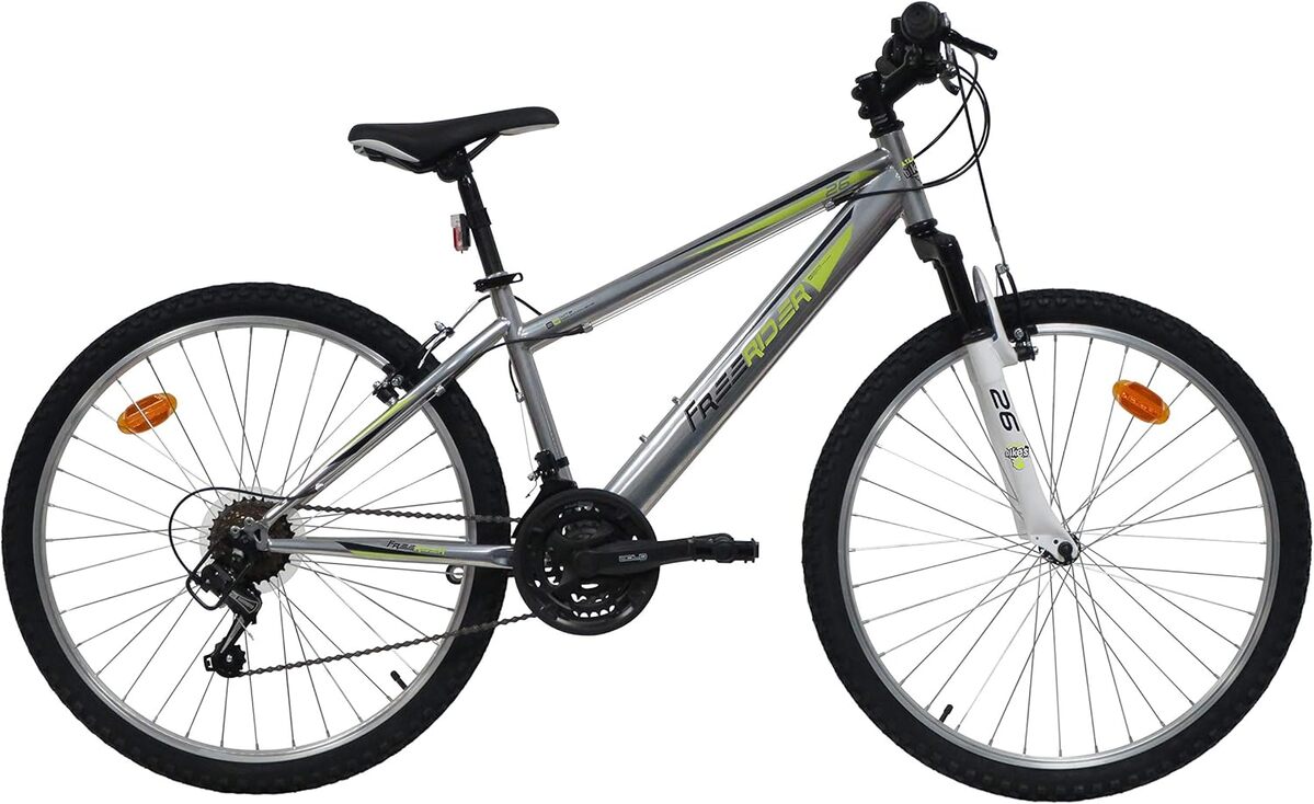 Test du vélo VTT 26'' mixte avec fourche télescopique et 21 vitesses Shimano