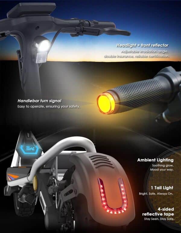 Trottinette électrique Kukirin A1, trorinette électrique Puissant 800W 48V 13Ah, Trottinette électrique Pliable 10 Pouces, trotinette électrique Adulte Tout Terrain