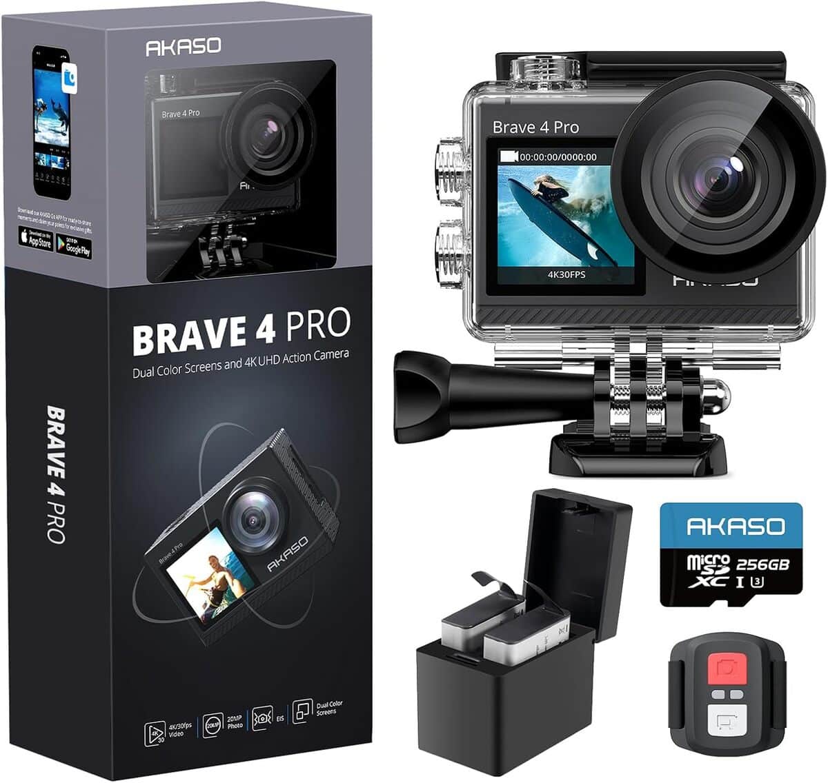 Test de l'AKASO Brave 4 Pro : action cam 4K performante