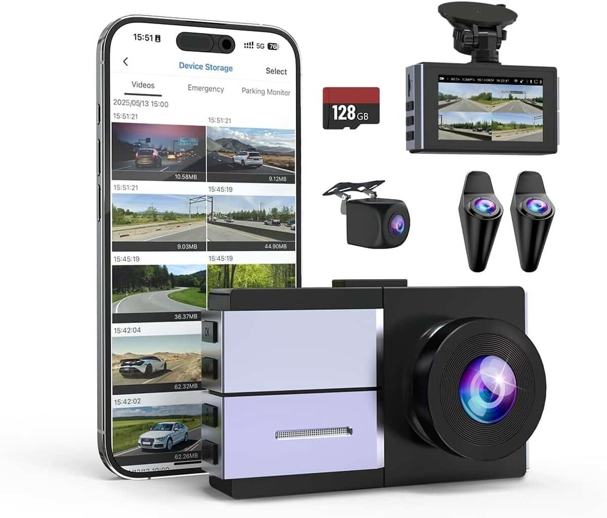 Test : sprleaf caméra embarquée 4 canaux avec vision à 360° et contrôle app