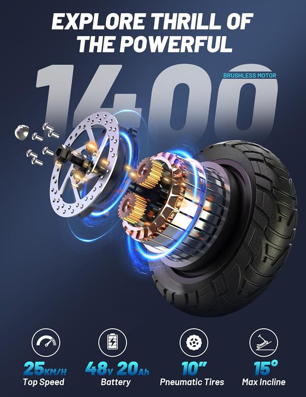 OOTD S10 Trottinette Electrique Adulte, 10