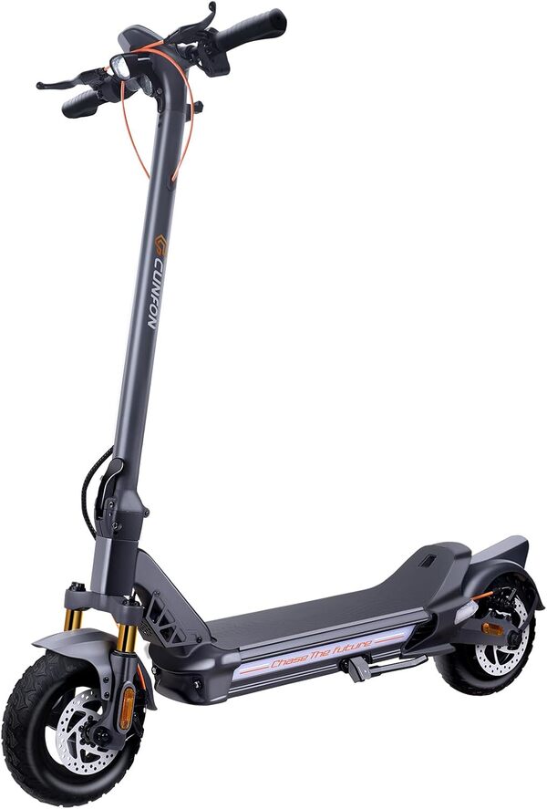 Trottinette Électrique Adulte CUNFON RS500/RZ800/RZ1000, Anti-vol Empreinte, Pneus 9,5/10/10,5 Pouces, Batt 36/48V 10.4/13/18/24Ah, Freins Disque+Électronique, Autonomie 25-80km, Charge Max 120-190kg