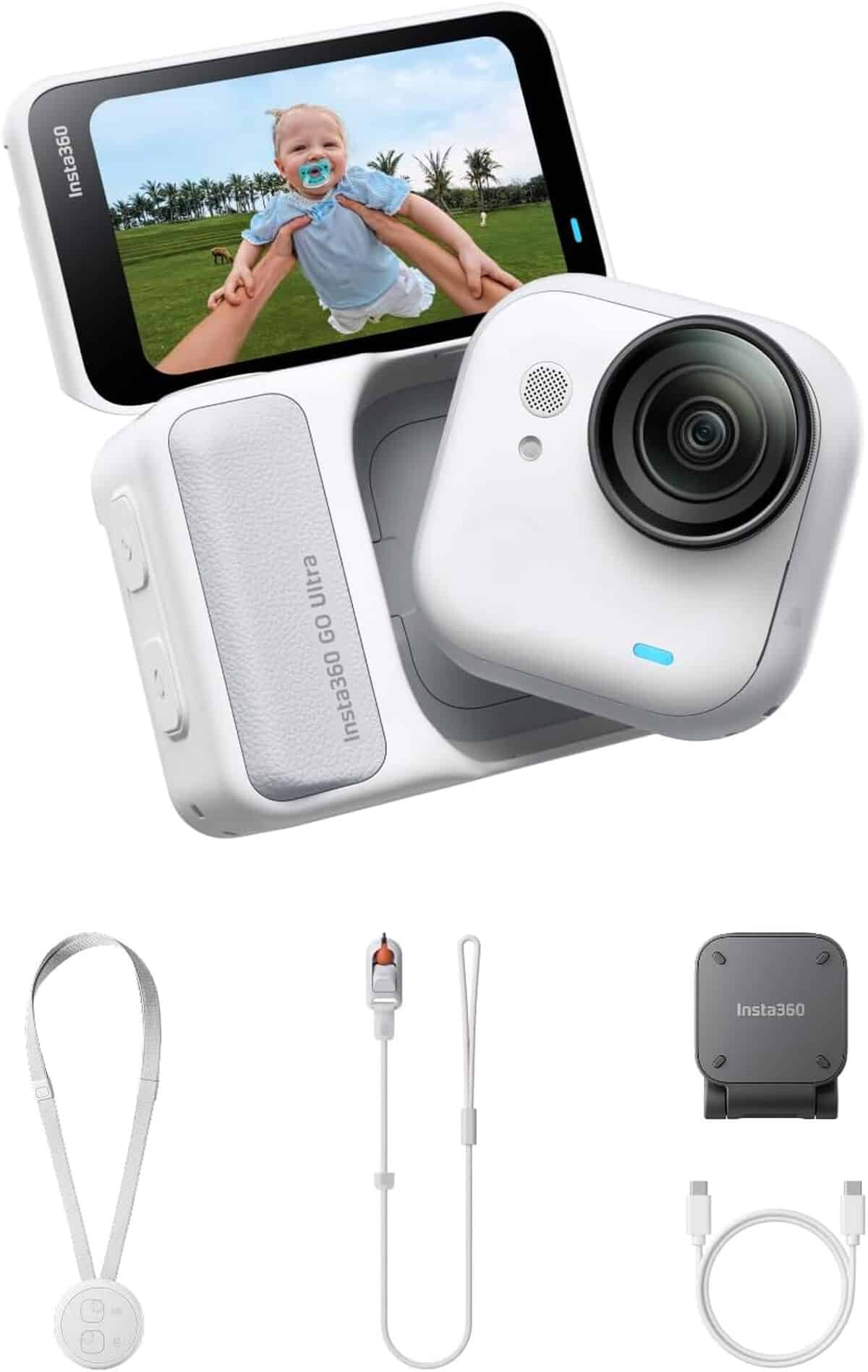 Test de la caméra Insta360 GO Ultra Blanc Arctique : performance 4K mains libres