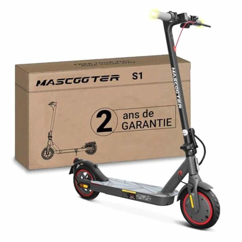 Test : trottinette électrique adulto Mascooter S1, puissance et clignotants