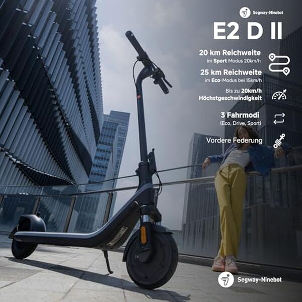 Découvrez notre analyse complète de la trottinette électrique Segway-Ninebot E2 D II : alliez performance, praticité et confort pour vos déplacements urbains.