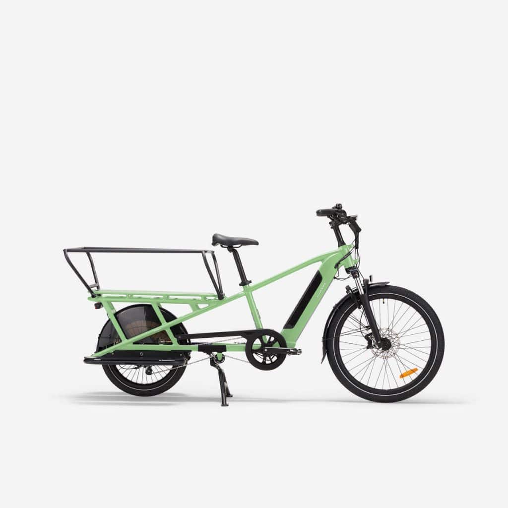 Test du vélo cargo électrique E-Three 500 de Decathlon